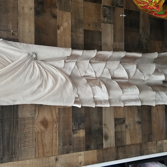 Tadashi Evening Gown, Champagne color, size 6 - Picture 3 of 6